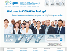 Tablet Screenshot of cignaplussavings.com